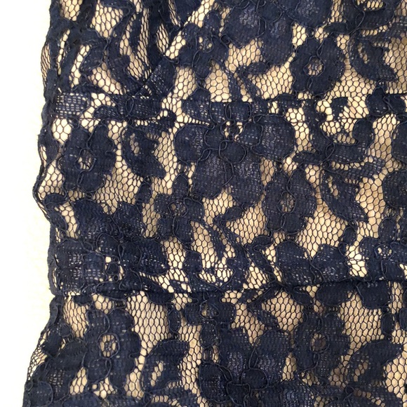 ABS Allen Schwartz navy lace fit-n-flare dress - Picture 3 of 9